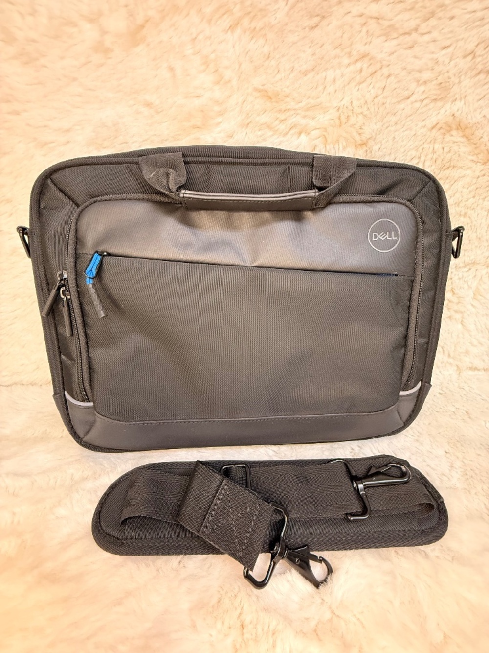 NWOT Dell Professional Briefcase Black Fits 14" Laptop J1V9M‎ Strap Tabs Pockets